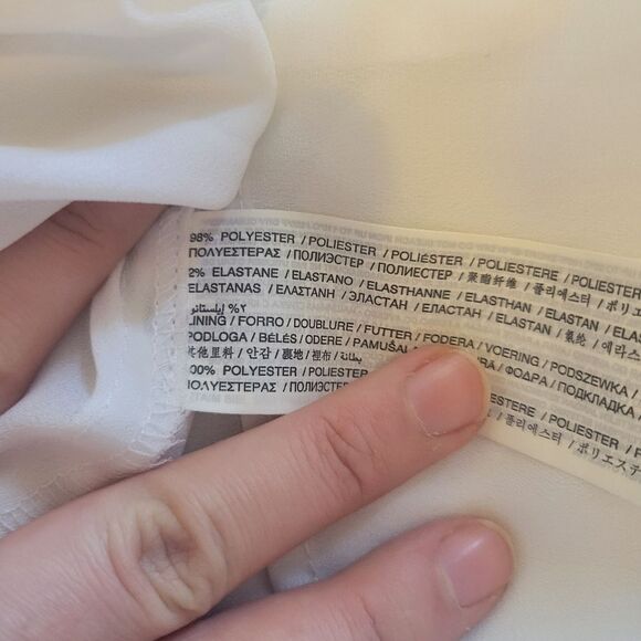 MNG Mango Ivory Casual Dress Size Medium - Picture 8 of 9